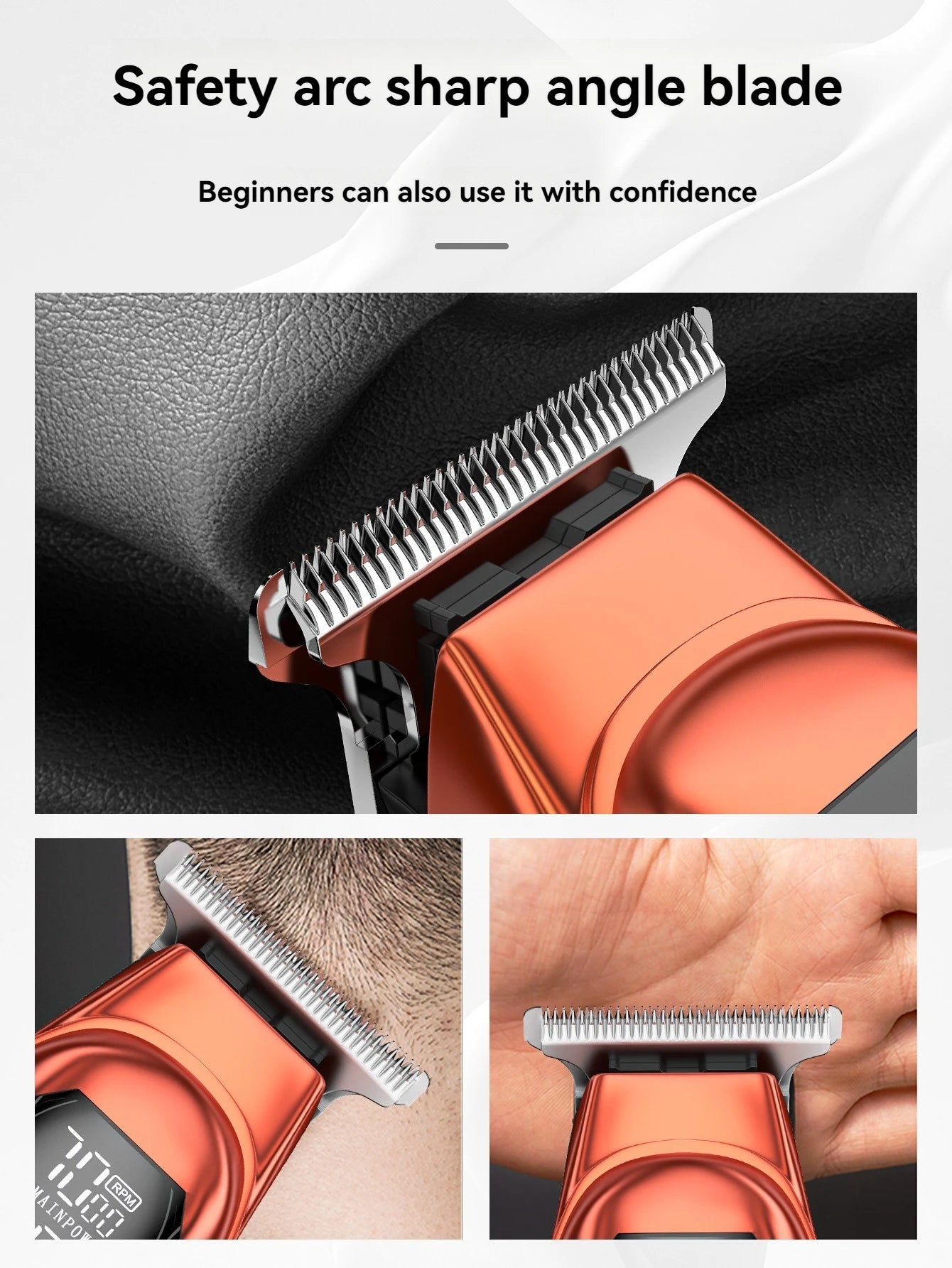 Stainless steel hairdresser electric push cut hair