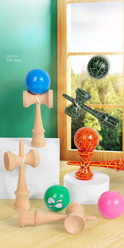 Crack Painted Kendama Toy Outdoor Fitness Balls Train