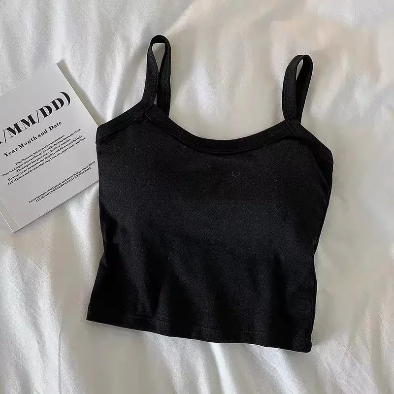 Crop Top Women Sexy Sleeveless Tops Fashion Female Tops