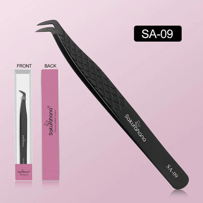 SAKURAHANA High-end Eyelash Tweezers Black Fiber Tip