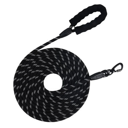 Soft Padded Reflective Long Dog Leash in Multiple Lengths