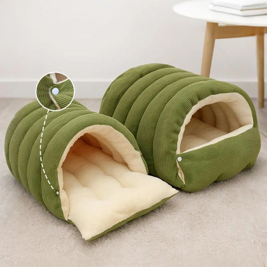 Pet House with Non-slip Base Washable Pet Bed