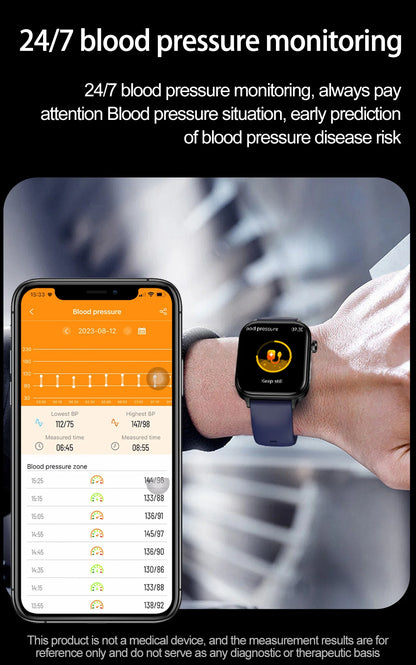 New AI Diagnosis Blood Lipids Body composition Test Smart Watch