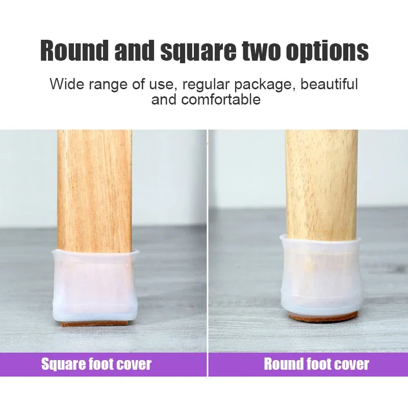 Chair Leg Caps Silicone Feet Protector Pads Furniture