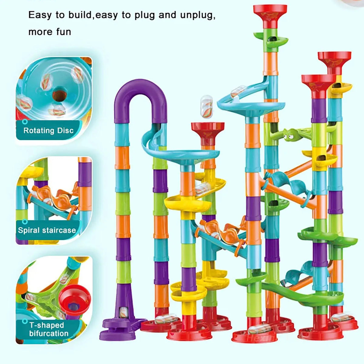 Children'S Diy Montessori Toy Puzzle Track Block Children Toy