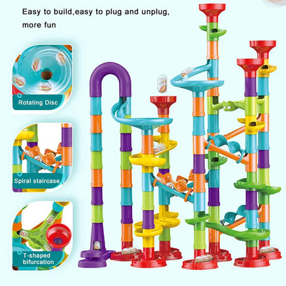 Children'S Diy Montessori Toy Puzzle Track Block Children Toy