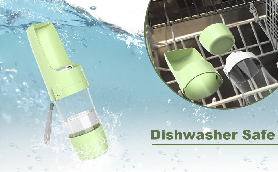 Leak-Proof Pet Travel Bottle Dual-Use Dog Water Dispenser