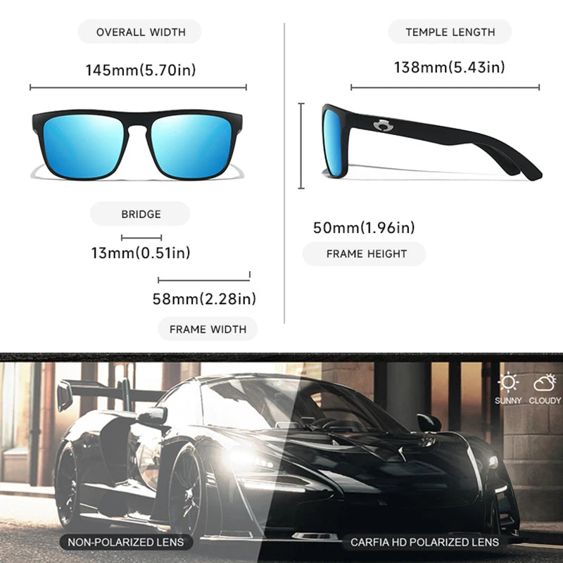 BLUE OTTER Polarized UV-Protective Anti-Glare Square