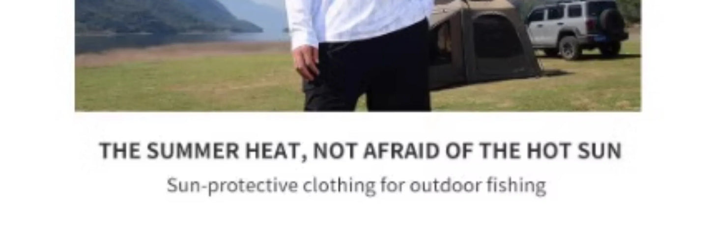Men's Summer Outdoor Cycling Fiing Sun Protection Ice Silk