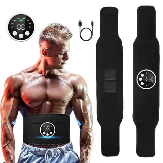 Smart EMS Ab Belt for Waist Toning & Muscle Stimulation - Fitness