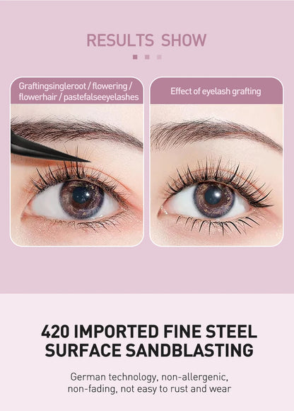 SAKURAHANA High-end Eyelash Tweezers Black Fiber Tip