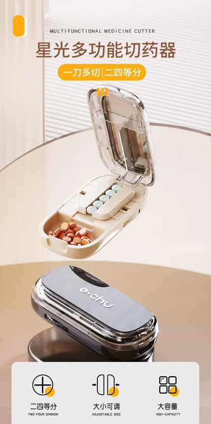 New Quartering Pill Cutter Storage Box Medicine