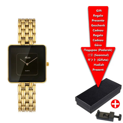 Watch with Simple Large Dial Square Quartz