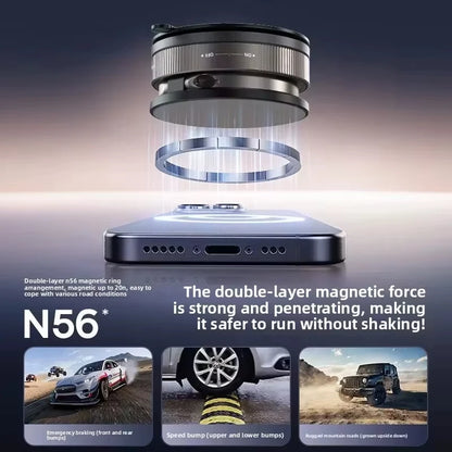 Magnetic Phone Holder for car, 360° Rotatable, Foldable & Adjustable