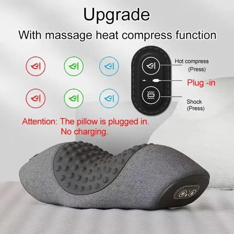 Neck Massage Pillow Heating Vibration Neck Massage