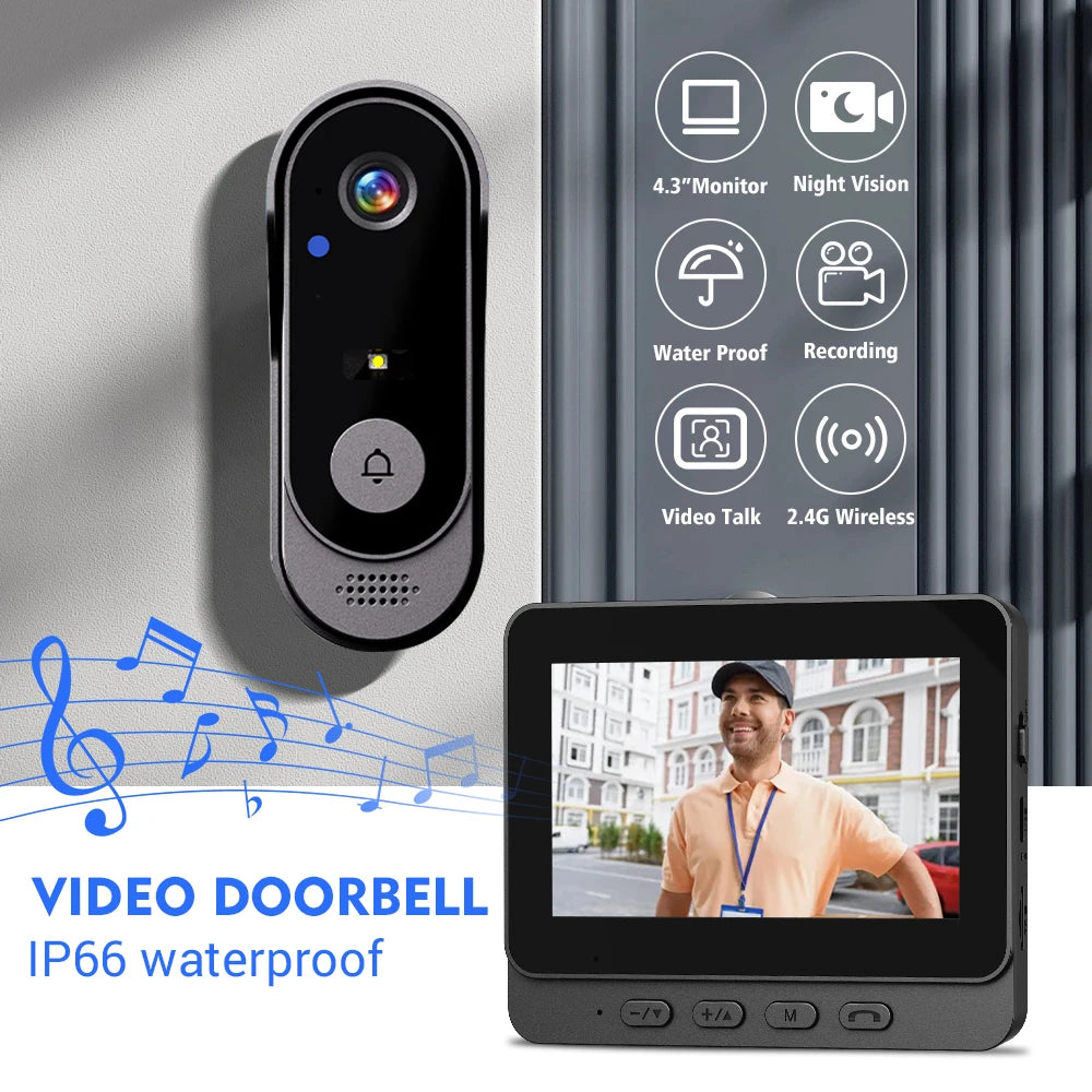 Wireless Video Doorbell Camera Home Security