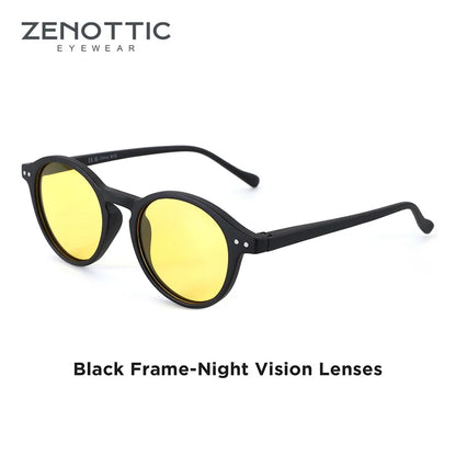 Retro Circular Polarized Sunglasses Vintage