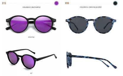 Retro Circular Polarized Sunglasses Vintage