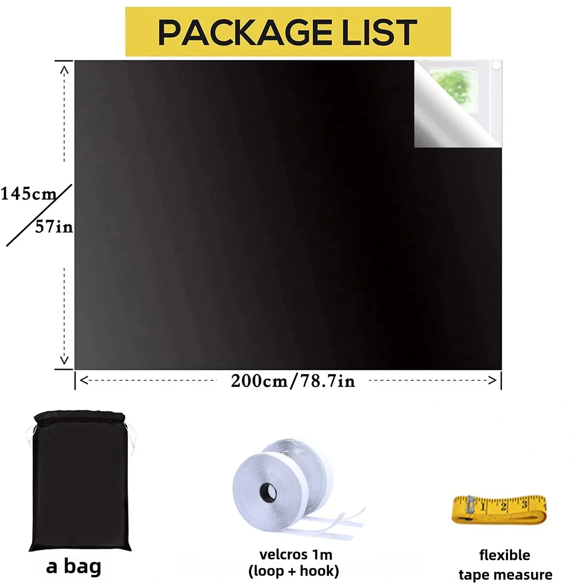 100 Blackout Window Cover Darkest Light Block Black Privacy Film