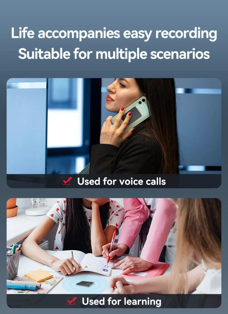 AI Voice Recorder with Display Screen 8-256GB Intelligent