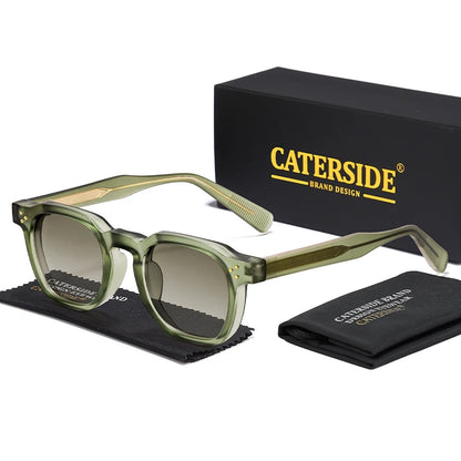 CATERSIDE Retro Punk Men Sunglasses Small Frame Square