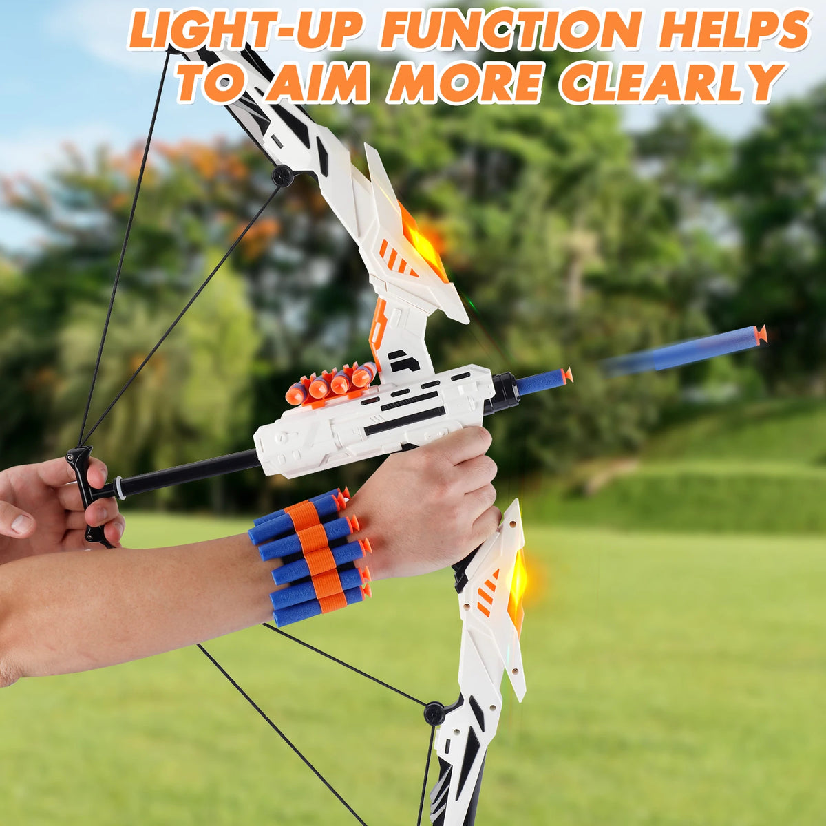 Kids Soft Dart Archery Set with LED Lights Sports