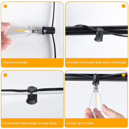 ST38 String Lights Outdoor Garland Connectable Shatterproof