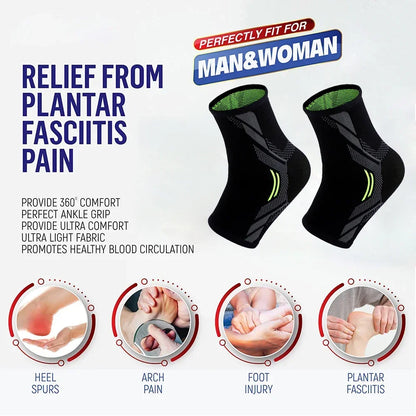 Sports Ankle Brace Compression Sleeves Plantar Fasciitis Sock
