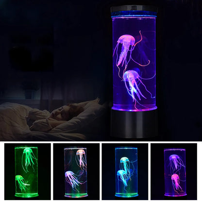 Simulated Jellyfish Cylindrical Quiet Light Home Decoration