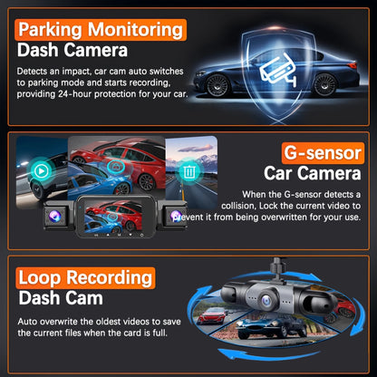 4 Channel Dash Cam 360° Car Video Recorder Black Box