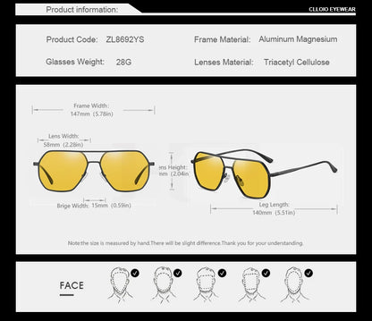 CLLOIO Anti-glare Day Night Vision Glasses Polarized