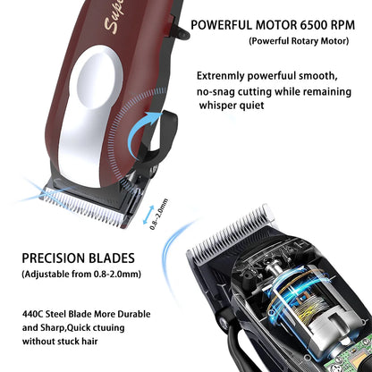 Professional Hair Clipper Lithium Battery Trimmer