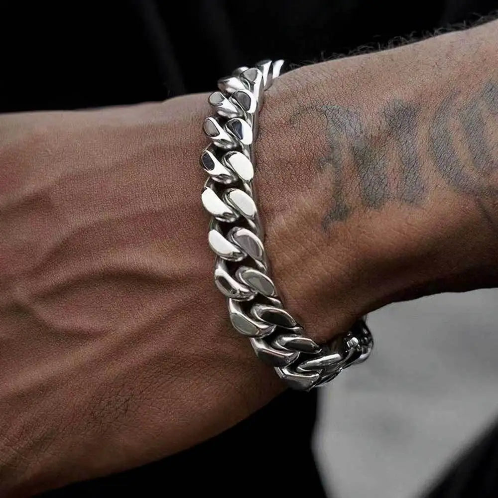 316 Stainless Steel Plated 18k Gold Fashion Hip Hop Bracelet