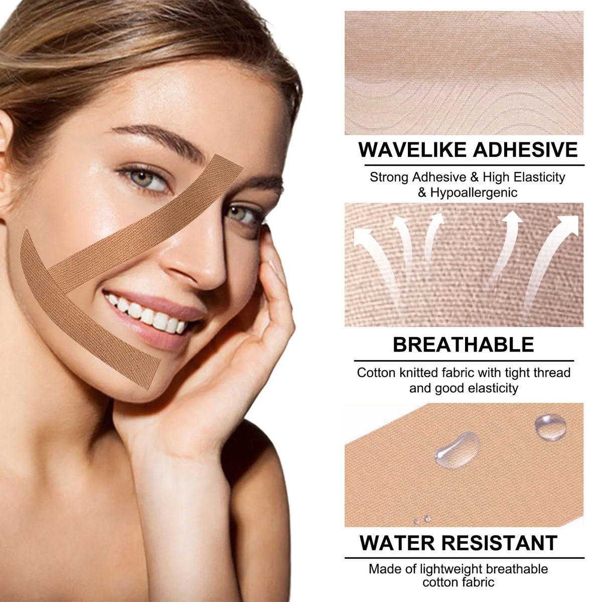 Instant Facial Myofascial Lift Tape Skin Lifting Removal Sticker