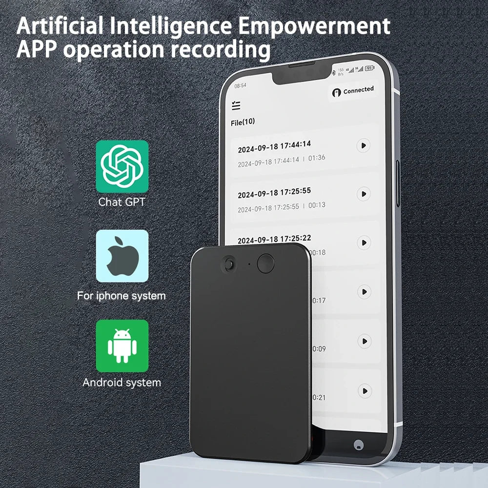 AI Powerd ChatGPT-4 App Telefoongesprek Mini Audio