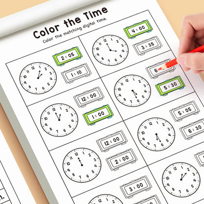 Children's Time Concept Practice Workbook, Suitable