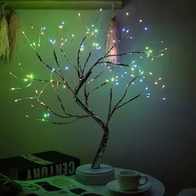 LED Night Light Mini Christmas Tree Copper Wire Garland