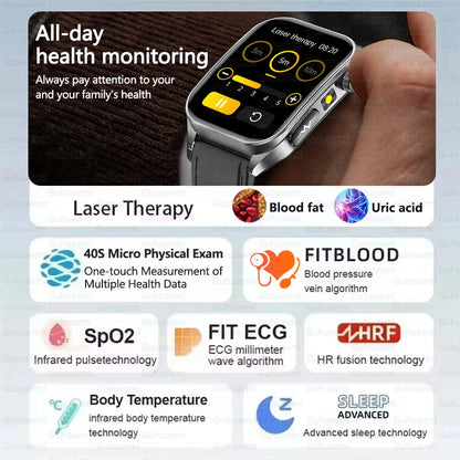 New Laser Treatment Three High Smart Watch Men ECG Heart Rate