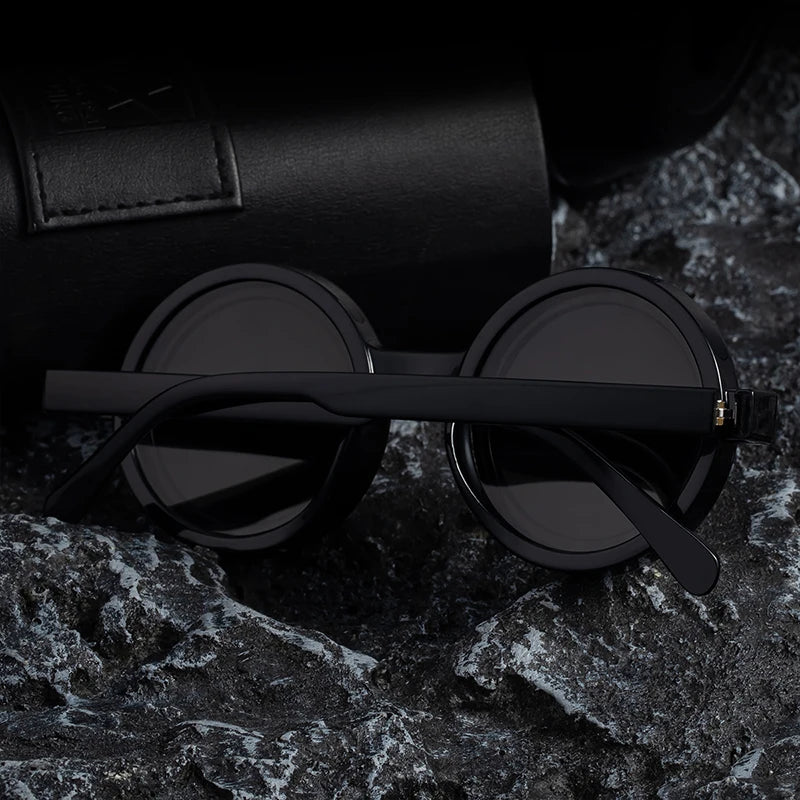 Polarized Small Frame Round Steampunk ND9 Adjustable