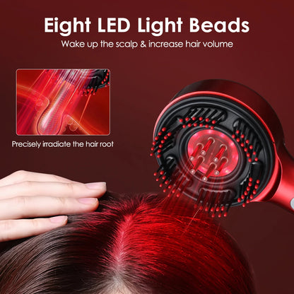 Electric Micro-current Massage Comb Red Light Hair Care