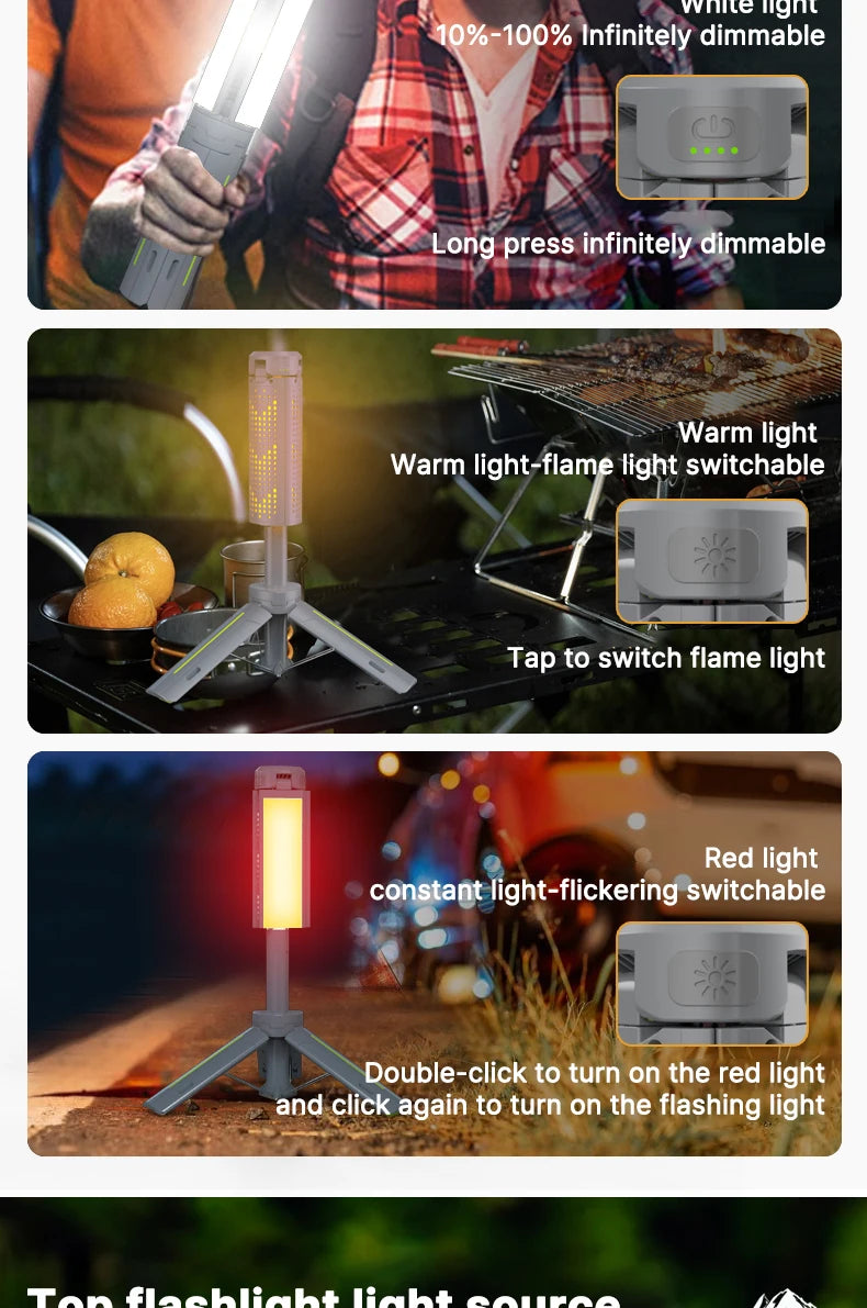 Rechargeable Outdoor Portable Hiking Camping Flashlight