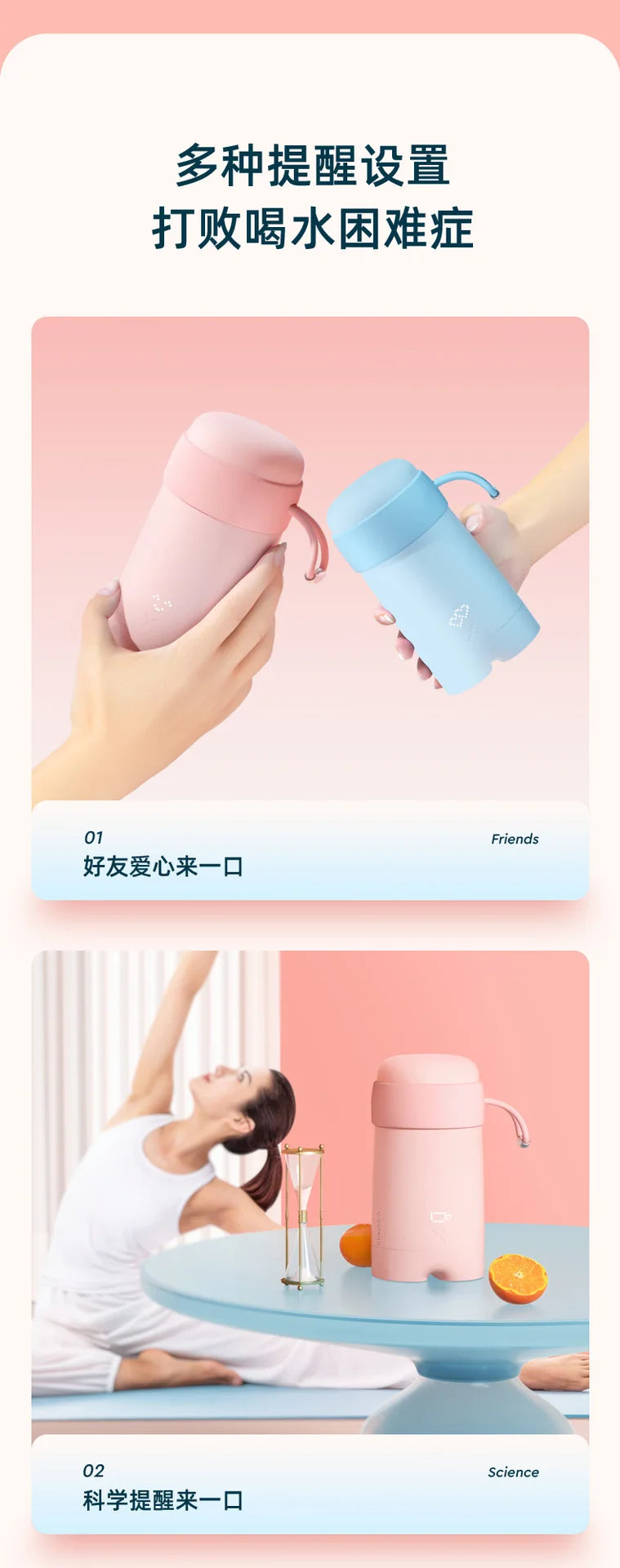 Water Bottle with APP Connectivity Hydration Tracker