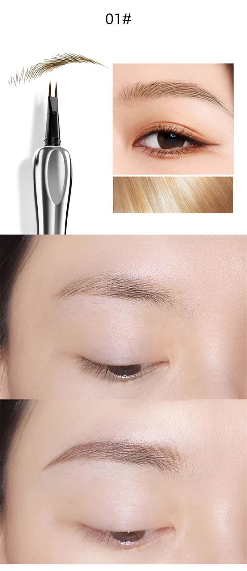 2 Forks Tip Liquid Eyebrow Pen All Day Wear Waterproof