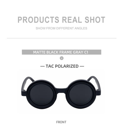 Polarized Small Frame Round Steampunk ND9 Adjustable
