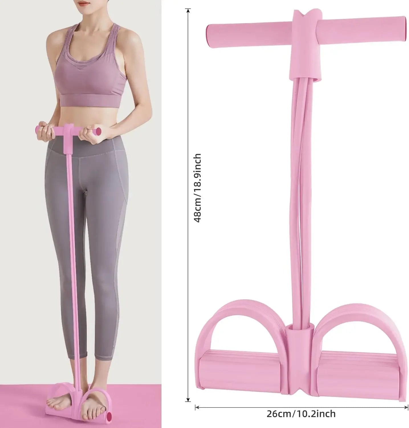 4-Level Resistance Band Tensioner with Non-Slip Handles