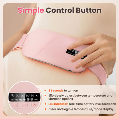 Electric Heating Pad Menstrual Cramp Massager Belt Women