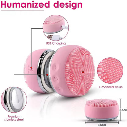 Mini Electric Silicone Face Cleaning Brush