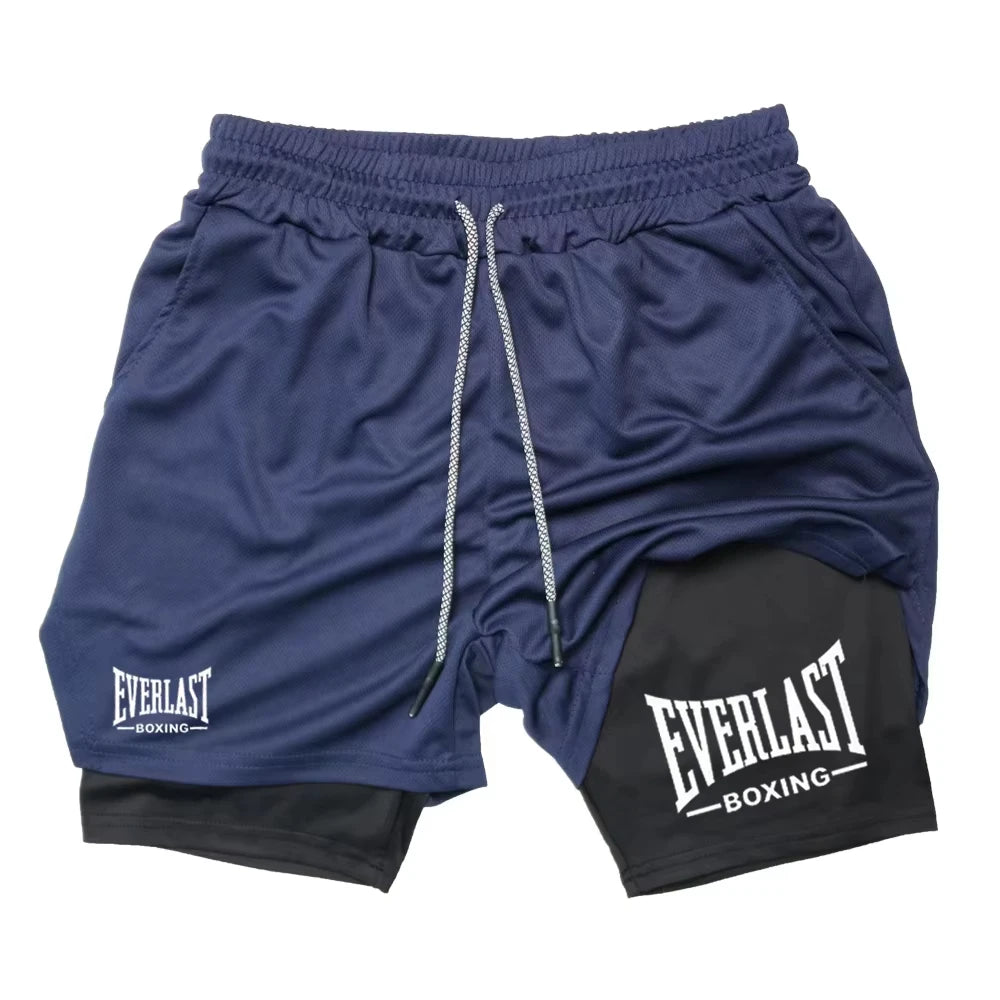 Men's Compression Gym Shorts EVERLAST Printed Sports