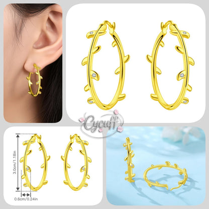 New 925 Sterling Silver 18K Gold Plated Cherry Blossom Butterfly