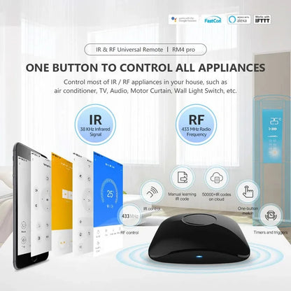 Original Broadlink RM4 Pro IR RF WIFI Universal Smart Remote Control